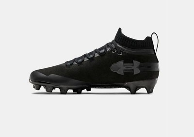 all black under armour football cleats